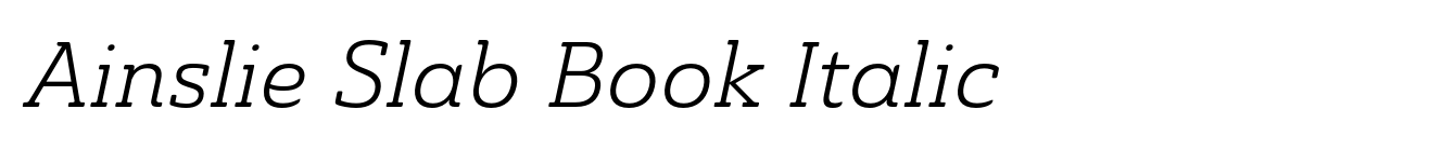 Ainslie Slab Book Italic